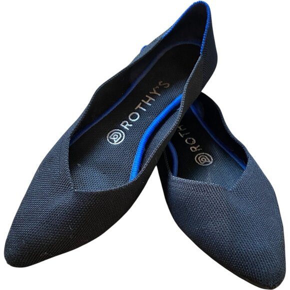 Rothy's Pointed Flats The Point in Black Size 7 - Picture 3 of 7
